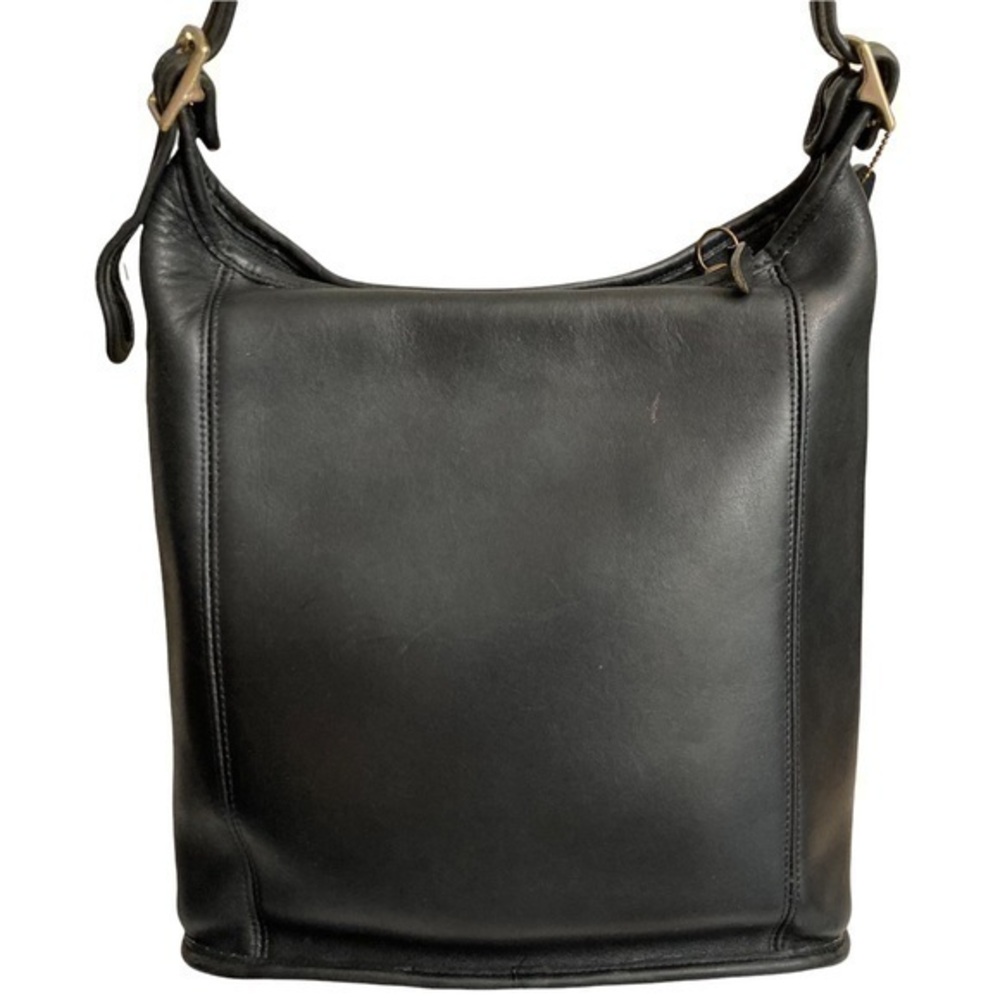 COACH  VINTAGE LEGACY  9060  BLACK  LEATHER  LARGE  SLIM DUFFLE  SAC  HANGBAG